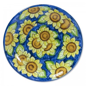 Bloomsbury Market Bustillos Sunflowers Ceramic Decorative Plate NVC13989